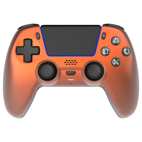 DELTACO Wireless Controller PS5 GAM-199-ORANGECOPPER with charging dock, Orange