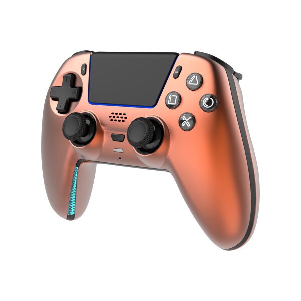 DELTACO Wireless Controller PS5 GAM-199-ORANGECOPPER with charging dock, Orange