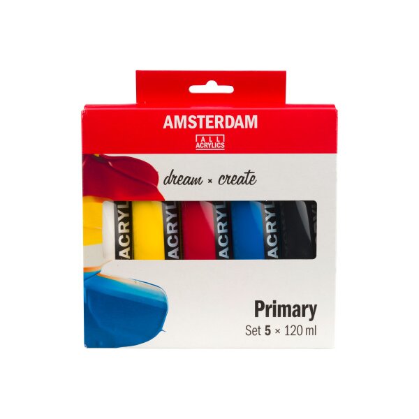 AMSTERDAM Standard Series Acryl Set 17791905 couleurs primaires 5x120ml