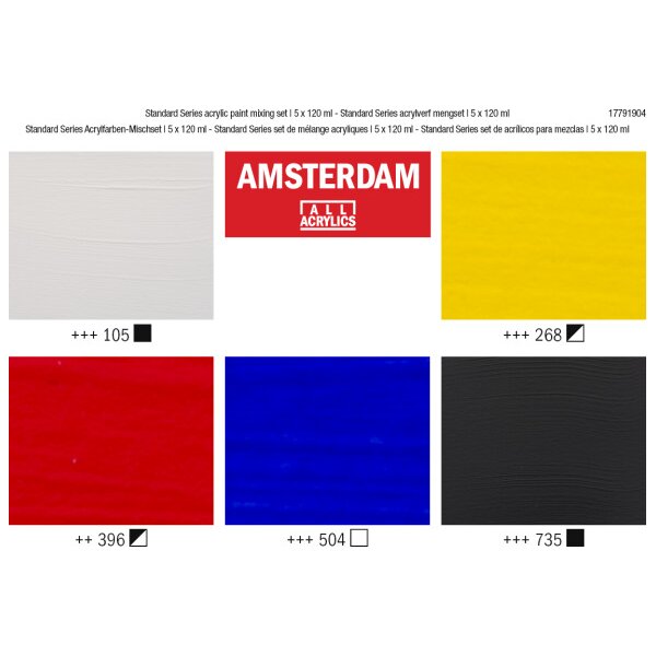 AMSTERDAM Standard Series Acryl Set 17791904 set mixte 5x120ml