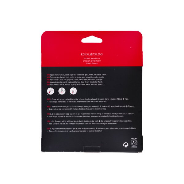 AMSTERDAM Acrylic Marker Intro 4mm 17519002 assorti 6 pièces