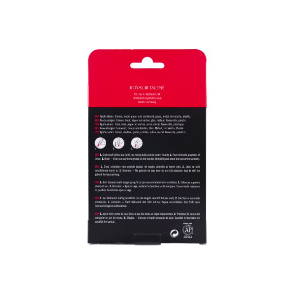 AMSTERDAM Acrylic Marker Starter 4mm 17519001 assorti 4 pièces