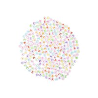 I AM CREATIVE Perles lettres, rondes 4701.04 blanc,...