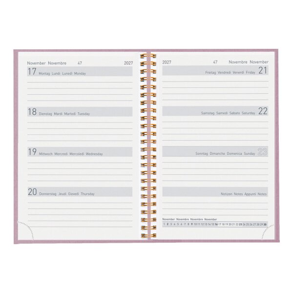 BIELLA TA Memento Natural 2027 858692400027U 1W/2S rosa 10.1x14.2cm