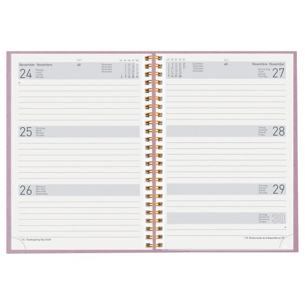 BIELLA GA Dispo Term 2027 808592400027U 1W/2S rosa 14.5x20.5cm