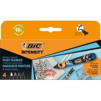 BIC Marqueur permanent Intensity, carte blister de 4