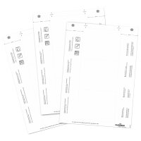 DURABLE Planche dimpression pour badges, 90 x 54 mm, blanc