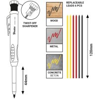 Bradas Bohrlochmarker, Strichbreite: 1,0 mm, ohne Kappe