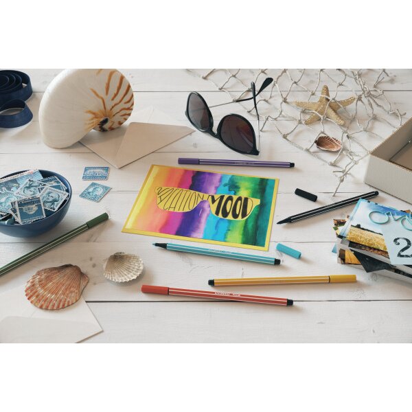 STABILO Fasermaler Pen 68 1mm 6806-1 6 Farben neon