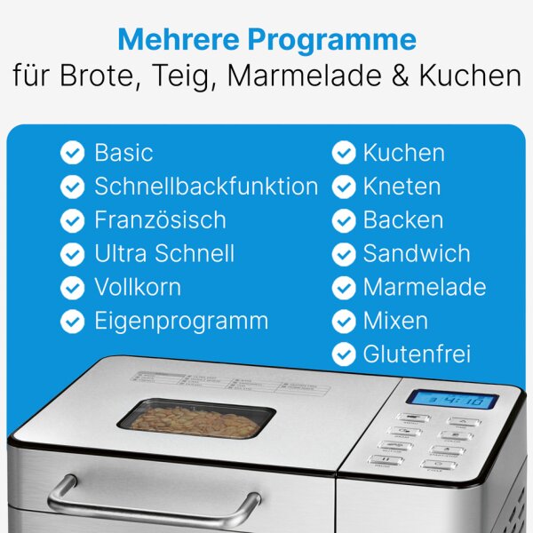 PROFI COOK Brotbackautomat PC-BBA 1282, 1,5 kg