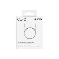 SUDIO USB-C - USB-C charging cable C1CPNK C1-C, Pink, 1.8m