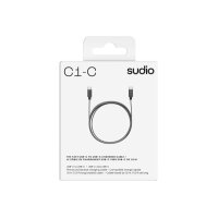SUDIO USB-C - USB-C charging cable C1CBLK C1-C, Black, 1.8m