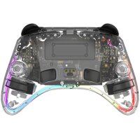 DELTACO Wireless Controller RGB GAM-198-T NSW 2, w.C-button,transp.