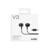 SUDIO Wired Earbuds V3BLK V3, Black