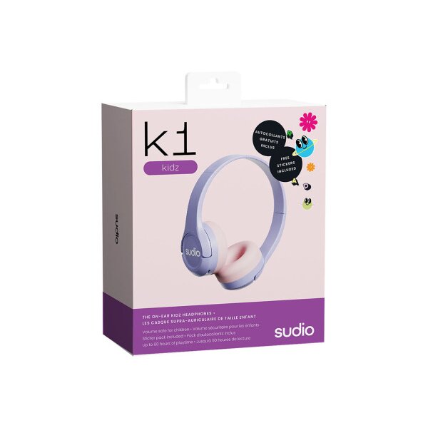 SUDIO Open-ear Headphone K1PUR k1 kidz, Purple, Wireless