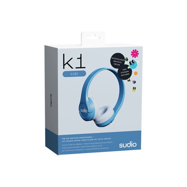 SUDIO Open-ear Headphone K1BLU k1 kidz, Blue, Wireless