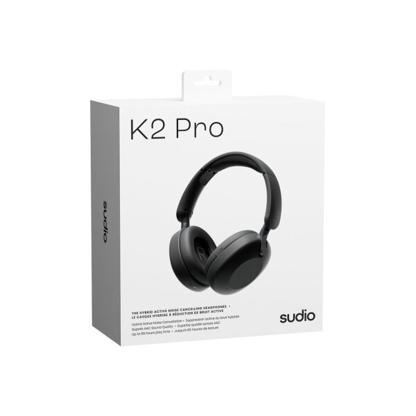 SUDIO Over-ear ANC Headphones K2PROBLK K2 Pro, Black, Wireless