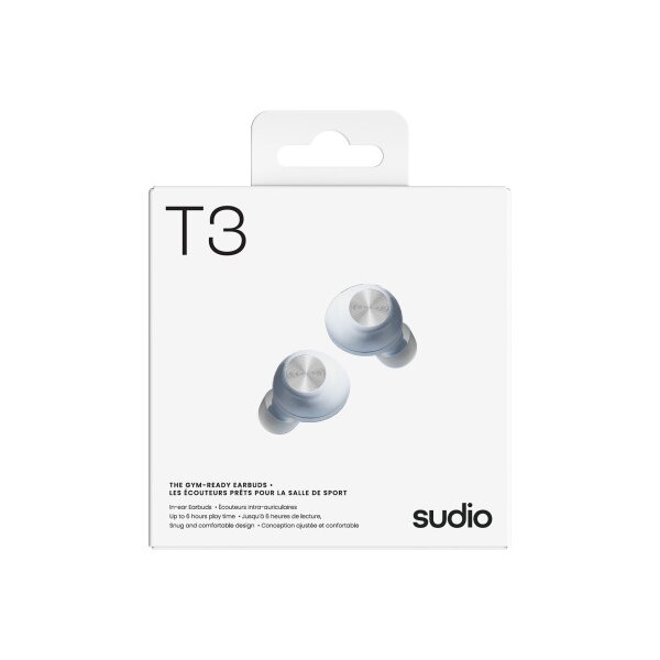 SUDIO Wireless Earbuds T3BLU T3, Blue, Wireless
