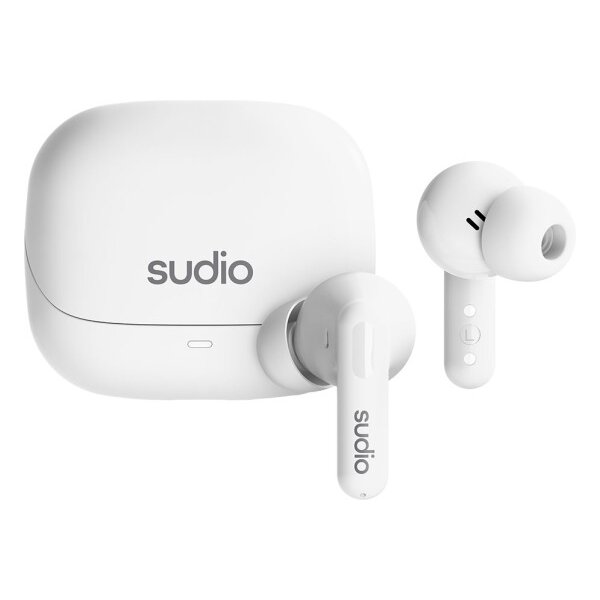 SUDIO Noise Cancelling Earbuds C8WHT C8, White, Wireless