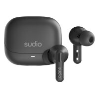 SUDIO Noise Cancelling Earbuds C8BLK C8, Black, Wireless