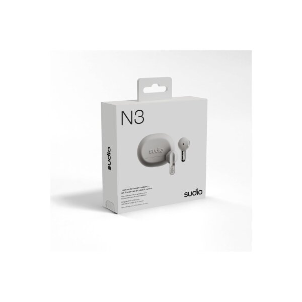 SUDIO Wireless Earbuds N3WHT N3, White
