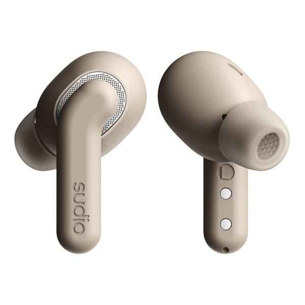 SUDIO Noise Cancelling Earbuds E4PROLAT E4 Pro, Latte, Wireless