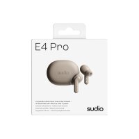 SUDIO Noise Cancelling Earbuds E4PROLAT E4 Pro, Latte, Wireless