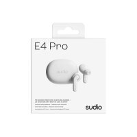 SUDIO Noise Cancelling Earbuds E4PROWHT E4 Pro, White, Wireless