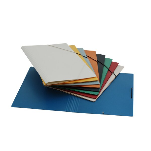 EROLA Gummibandmappe 800my A4 3228 weiss Pressspan