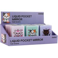 I-TOTAL Taschenspiegel XL3148A Cat, assortiert