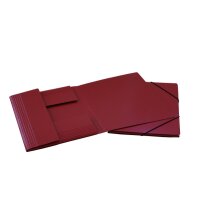 EROLA Gummibandmappe 650my A4 33299 rot Pressspan 3 Klappen