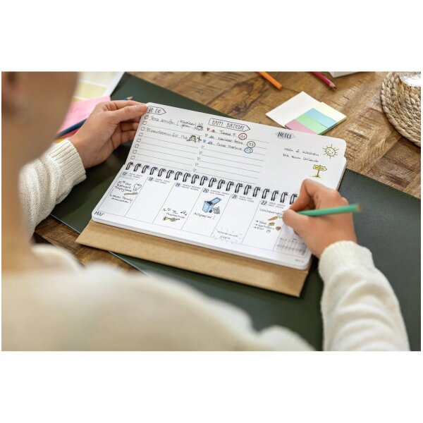 JOLIE Calendrier de table Pure 2027 7J902 1S/2P black magnolia 30x15.4cm
