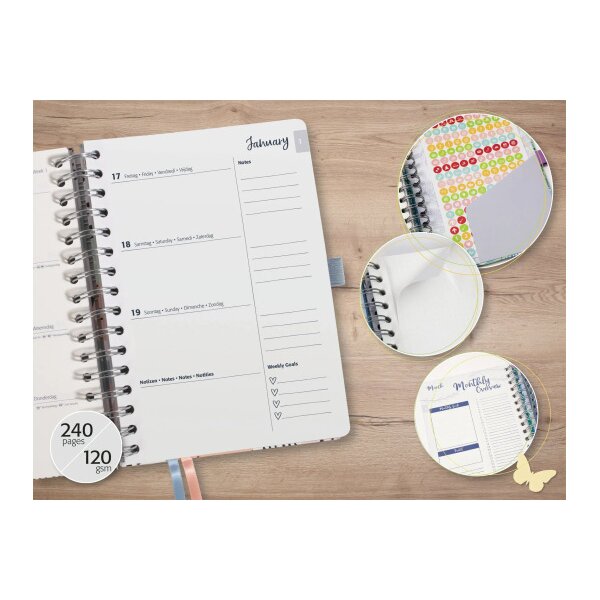 JOLIE Agenda Inspire 2027 7J609 1S/2P flower parade ML A5