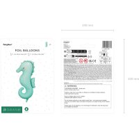 PARTYDECO Ballon en plastique 47x98cm FB251 Hippocampes