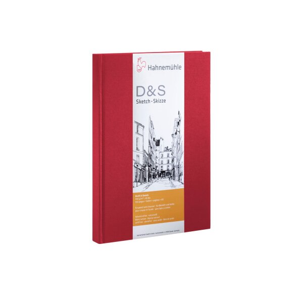 HAHNEMÜHLE Sketchbook D&S A5 haut 10628292 rouge 80 feuilles
