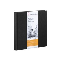 HAHNEMÜHLE Sketchbook D&S 25x25cm 10628227 noir...