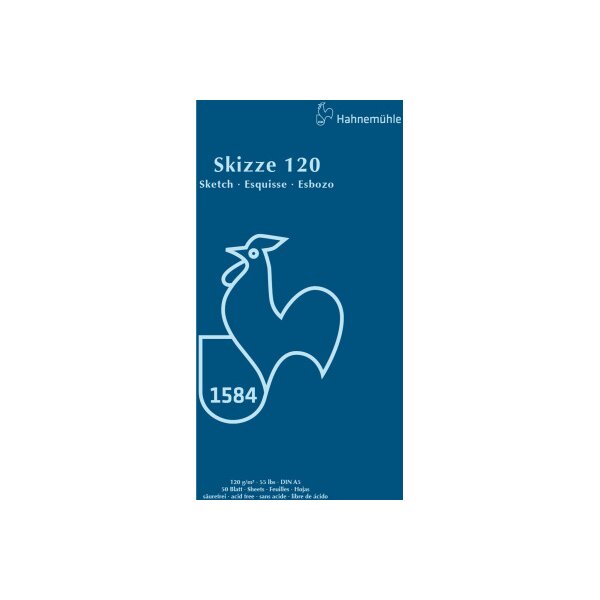 HAHNEMÜHLE Bloc à dessin 120 A5 60127420 blanc, 120g 50 feuilles