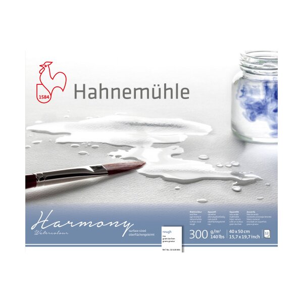 HAHNEMÜHLE Aquarellblock Harmony 40x50cm 10628846 weiss rau, 300g 12 Blatt