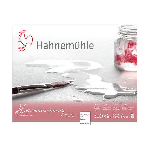 HAHNEMÜHLE Aquarellblock Harmony 40x50cm 10628046 weiss matt, 300g 12 Blatt
