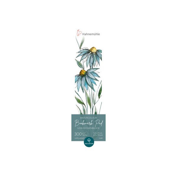HAHNEMÜHLE Bookmark Pad 5.5x20cm 10625020 blanc, 300g 15 feuilles