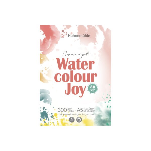 HAHNEMÜHLE Bloc aquarelle Joy A5 10625050 blanc, 300g 50 feuilles