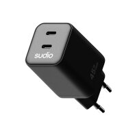 SUDIO USB-C GaN Wall Charger 45W P2EUBLK P2 EU, Black