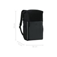 WENGER UrbanOne Roll-Top Backpack 653890 15.6 inch Black