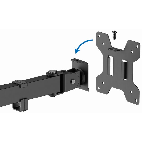 LogiLink Monitorhalterung, Arml&auml;nge: 376 mm, schwarz