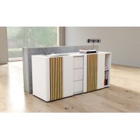 kerkmann Bahut Oxford, 3 tiroirs & 2 portes, blanc