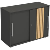 kerkmann Bahut Oxford, 2 hauteurs de classeur, anthracite