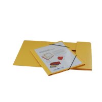 EROLA Gummibandmappe 650my A4 33299S gelb Pressspan mit...
