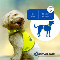 FIRST AID ONLY Hunde-Warnweste mit Pfoten-Print, gelb, L