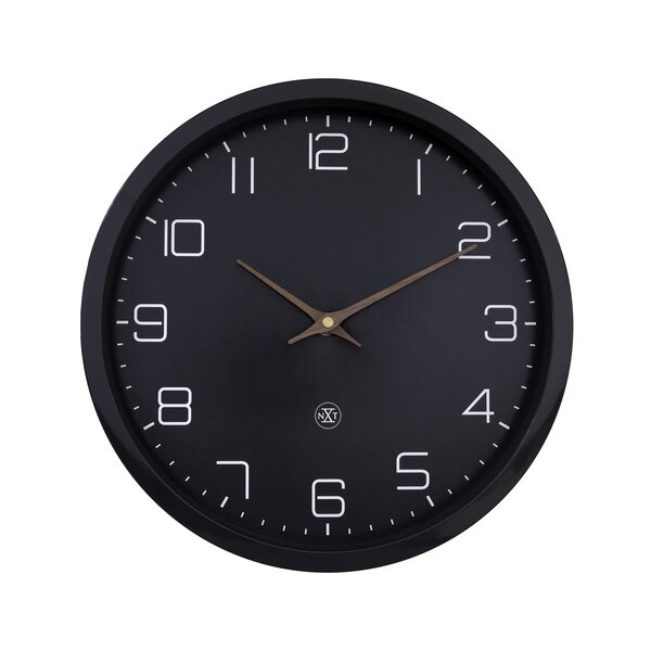NEXTIME Wanduhr Quarzuhr NXT ECO, Durchm.: 300 mm, schwarz