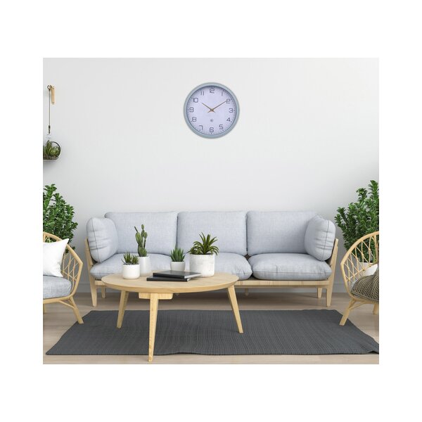 NEXTIME Wanduhr Quarzuhr NXT ECO, Durchmesser: 300 mm, beige